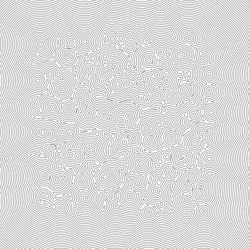 2D SDF and Contour Lines