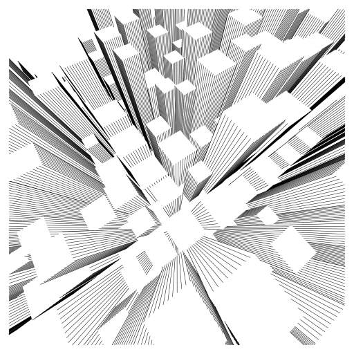 3D Line Art Engine: Skyscrapers