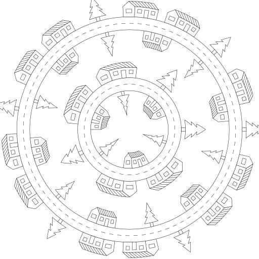 Houses along the road 🏠🌲