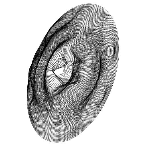 3D wireframe with sliders