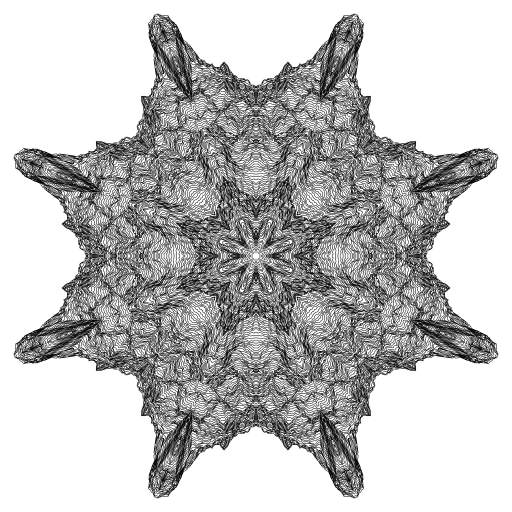 Kaleidoscoped fractal terrain