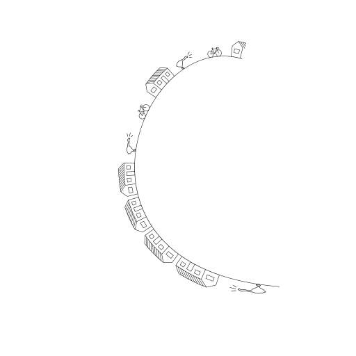 A path, a goose & a bicycle