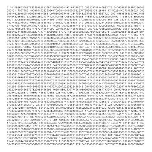 4139 Digits of PI 🥧