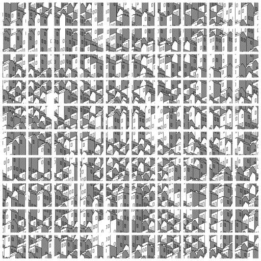 Fly\'s eye Cubic cityscape #1