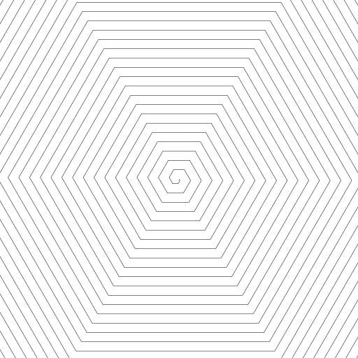 hexagonal spiral