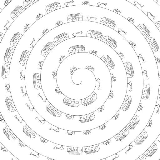 A tortoise, a goose & a bicycle.